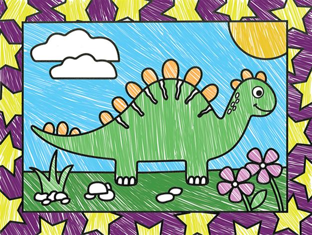 Stained Glass Dinosaurs