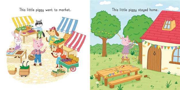 This Little Piggy Went to Market Little Board Book (QR)