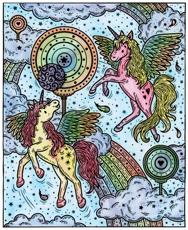 Unicorn World Magic Painting Book